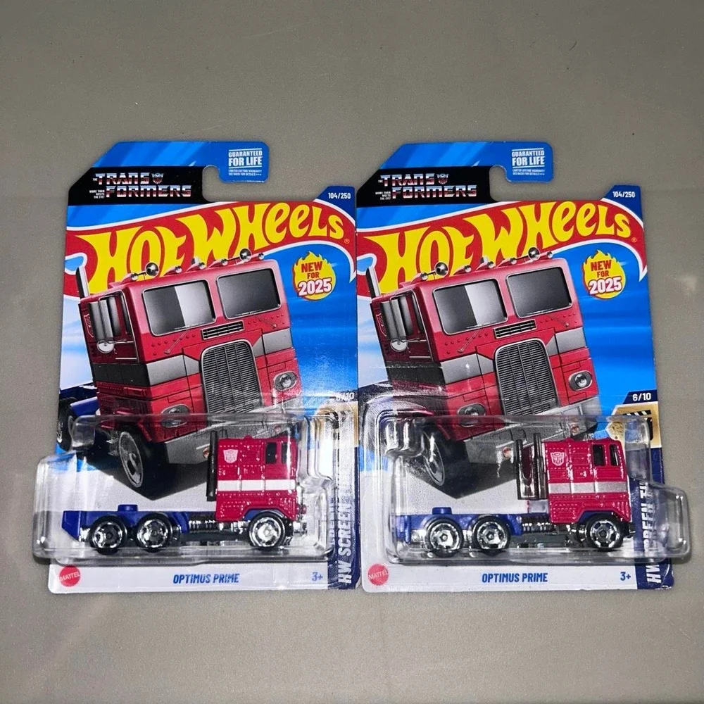 Hot Wheels Transformers Optimus Prime 2 Car Diecast Bundle Lot Rare
